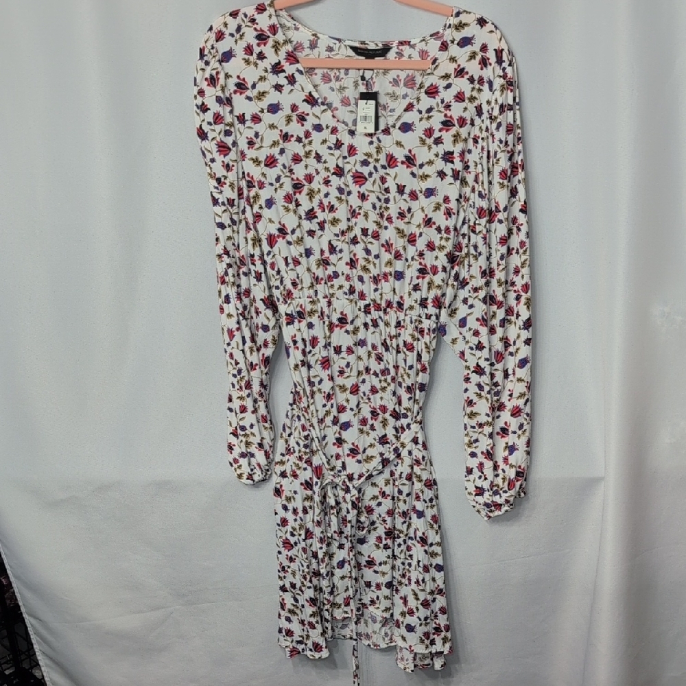 Banana Republic White and Blue Floral Dress